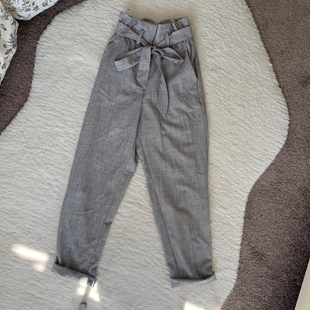 H&M high waisted grey dress pants